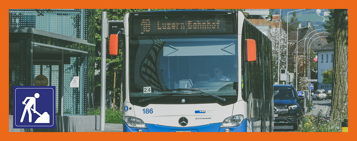 Autobus Linie 18 der Verkehrsbetriebe Luzern fahrend auf der Spitalstrasse.